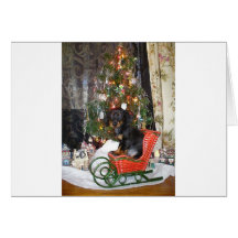 Christmas Dachshund Style Greeting Card