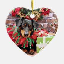 Christmas - Dachshund - Tanner Christmas Tree Ornaments