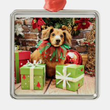 Christmas - Dachsund - Heidi Christmas Ornaments
