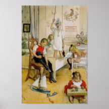 Christmas Day in the Nursery 1894 Print