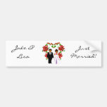 Christmas/December Just Married Bumper Sticker