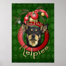 Christmas - Deck the Halls - Australian Kelpie Print