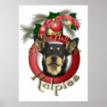Christmas - Deck the Halls - Australian Kelpie Print