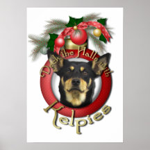 Christmas - Deck the Halls - Australian Kelpie Print