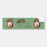 Christmas - Deck the Halls - Bichons Bumper Stickers