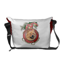 Christmas - Deck the Halls - Chow Chows - Cinny Courier Bag