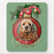 Christmas - Deck the Halls - Cockers Mouse Pads