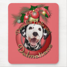 Christmas - Deck the Halls - Dalmatians Mouse Pad