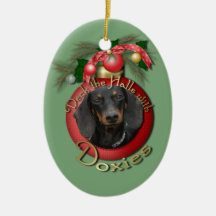 Christmas - Deck the Halls - Doxies - Winston Ornament