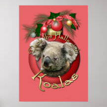 Christmas - Deck the Halls - Koalas Print