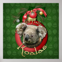 Christmas - Deck the Halls - Koalas Print