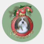 Christmas - Deck the Halls - Neezers Round Sticker