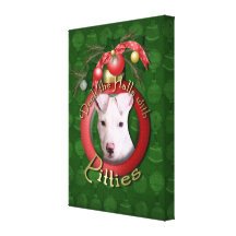 Christmas - Deck the Halls - Pitties - Petey Canvas Prints