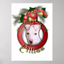 Christmas - Deck the Halls - Pitties - Petey Poster