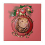 Christmas - Deck the Halls - Shar Peis - Lucky Tile