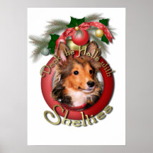 Christmas - Deck the Halls - Shelties - Cooper Poster