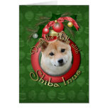 Christmas - Deck the Halls - Shiba Inu Greeting Cards