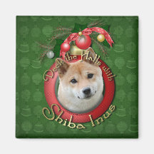 Christmas - Deck the Halls - Shiba Inu Magnet
