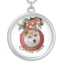 Christmas - Deck the Halls - Shiba Inu Personalized Necklace