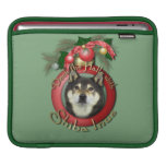 Christmas - Deck the Halls - Shiba Inu - Yasha Sleeves For iPads