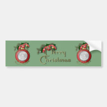 Christmas - Deck the Halls with Birdies Bumper Sticker