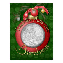 Christmas - Deck the Halls with Birdies Postcards