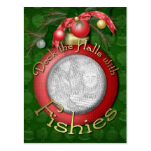 Christmas - Deck the Halls With Fishies Postcards