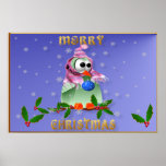 Christmas Decoration Bird Poster