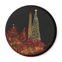 Christmas decorations on the Washington DC  Mall Magnet