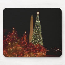 Christmas decorations on the Washington DC  Mall Mouse Pad
