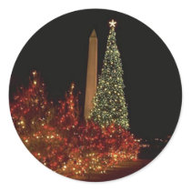 Christmas decorations on the Washington DC  Mall Sticker