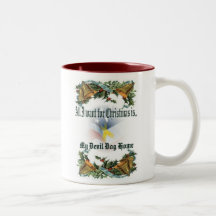 Christmas-Devil Dog Coffee Mugs