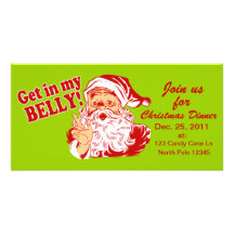 Christmas Dinner Invitations Personalized Photo Card