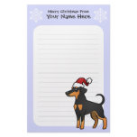 Christmas Doberman Pinscher (floppy ears) Stationery Design