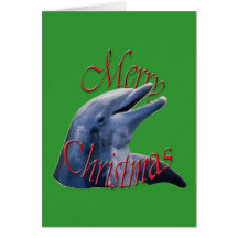Christmas Dolphin Greeting Card