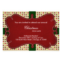 Christmas Dots Personalized Announcement