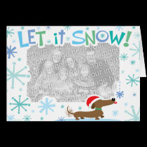 Christmas doxie photo card cards