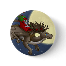 Christmas Dragon Button