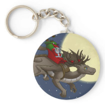 Christmas Dragon Keychain