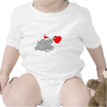 Christmas Elephant Heart T-shirt