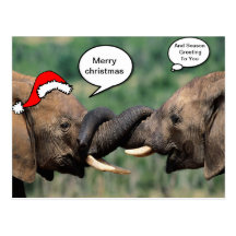 Christmas Elephant Post Cards