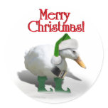 Christmas Elf Duck - Santa's Helper Sticker