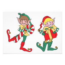Christmas Elves Custom Invitations