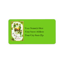 Christmas Elves Vintage Address Label