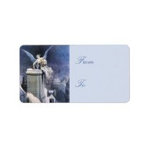 Christmas Eve Angel Address Label