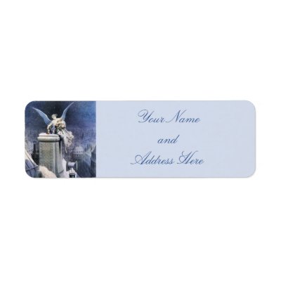 Christmas Eve Angel Return Address Label by IrishPirateQueen