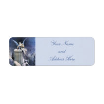 Christmas Eve Angel Return Address Label