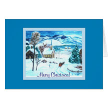 Christmas Eve in Vermont Greeting Card