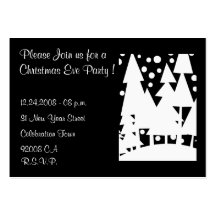 Christmas Eve Party - Invitation Business Card Templates