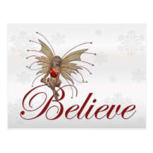 Christmas Faerie Believe 2 - Holiday Postcard